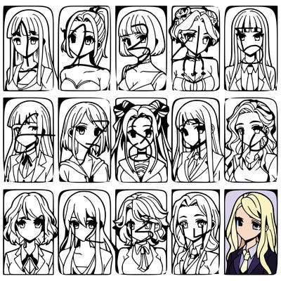 girls that look diffrent anime