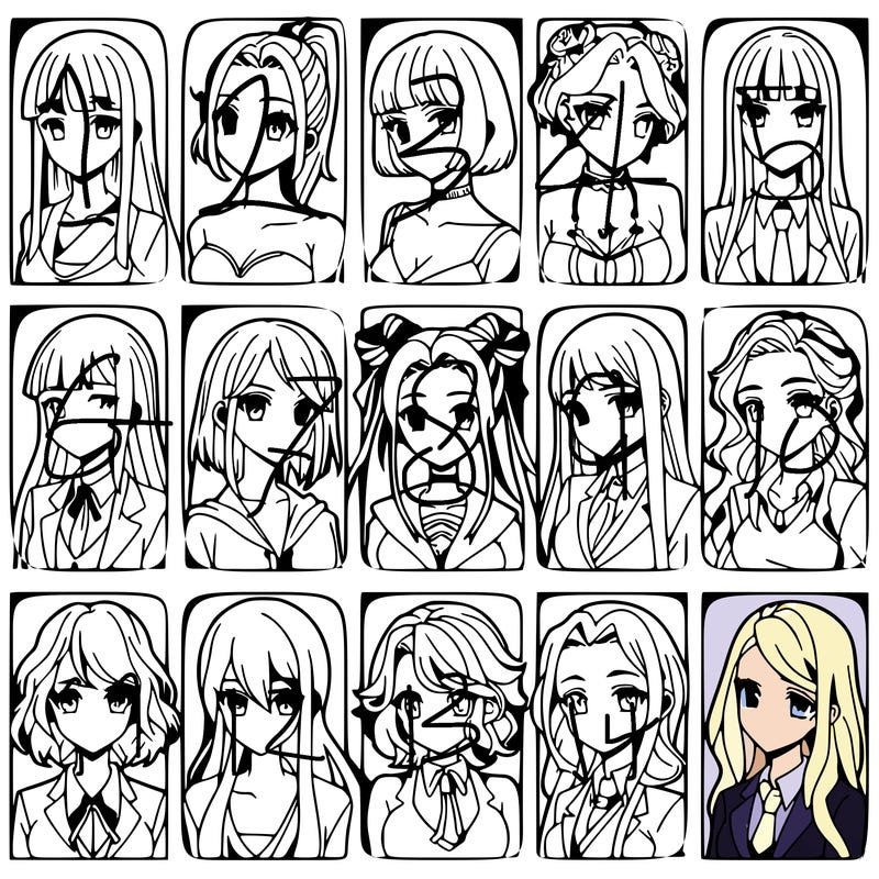 girls that look diffrent anime