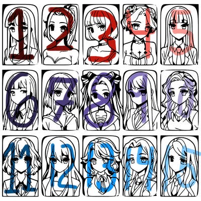 girls that look diffrent anime