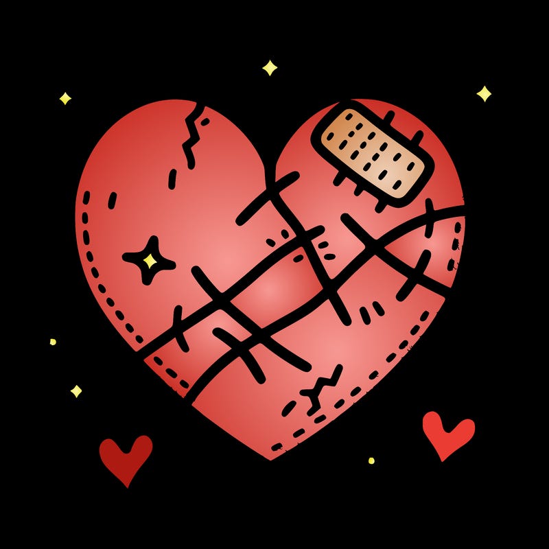 heart with scars