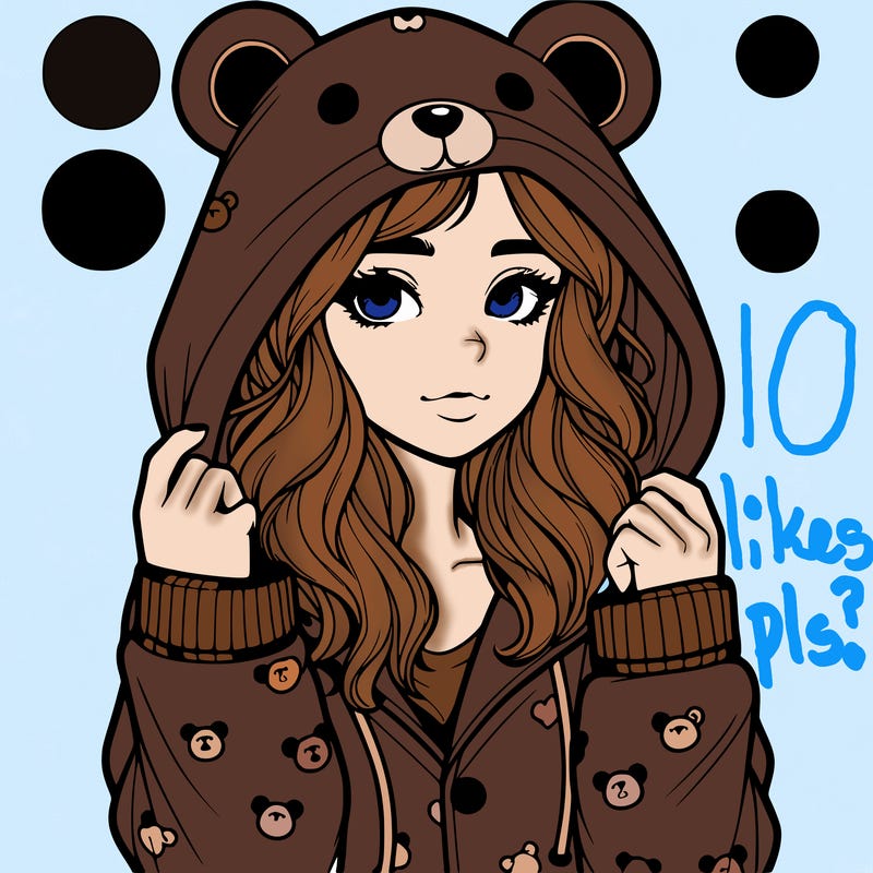 realistic girl in a animal pjs hoodie