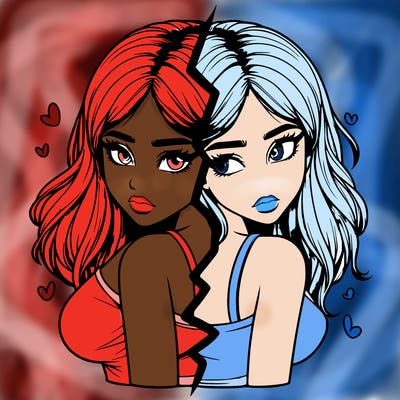 realistic girl split