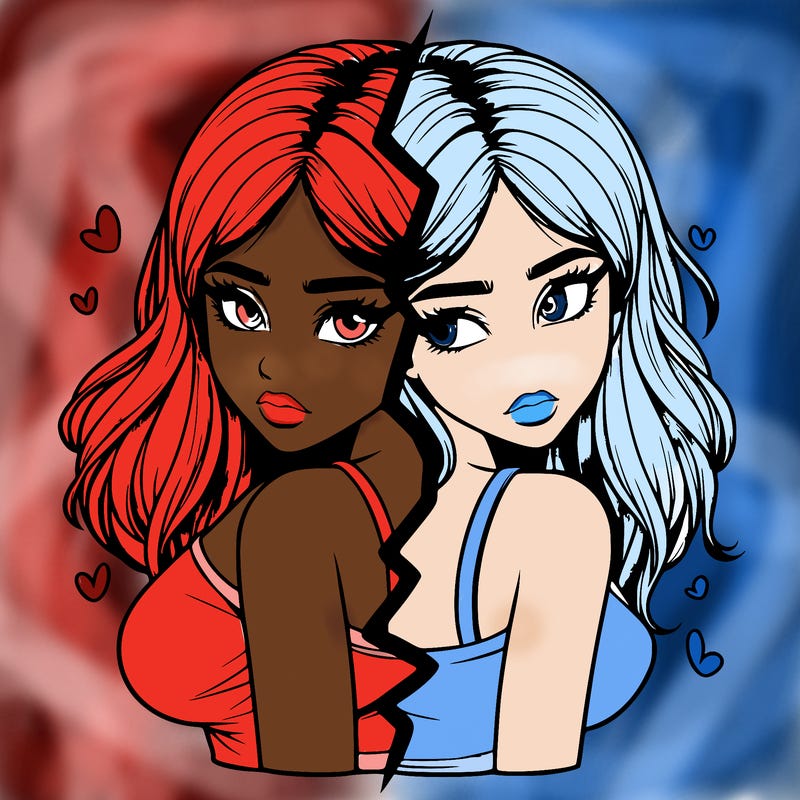 realistic girl split