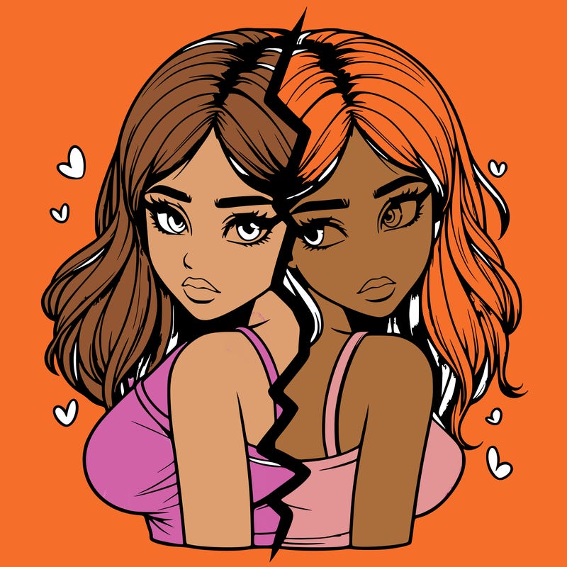 realistic girl split