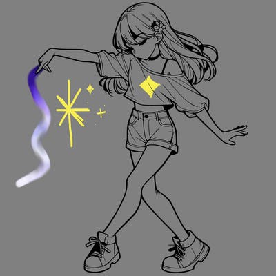 realistic girl danceing