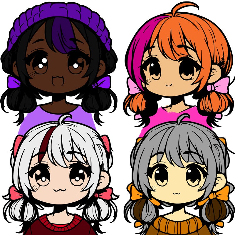 manga character girl kid