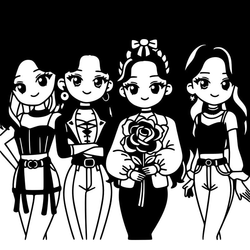 black pink rose jisoo jennie lisa miyeon k-pop
