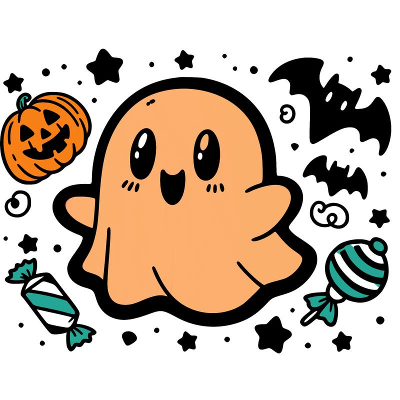 halloween cute little ghost