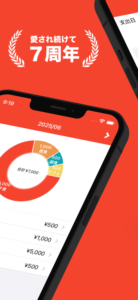 食費管理 | 食費に特化した家計簿！ - 月次支出カテゴリーの内訳を示す円グラフを備えた、食費追跡アプリのインターフェース