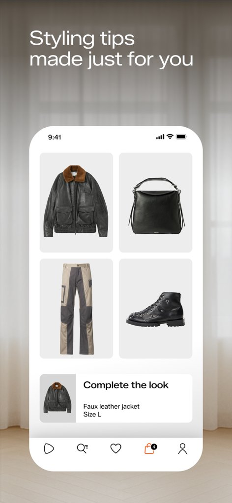 Zalando – Online fashion - Zalando App-Bildschirm mit personalisierten Modetipps und Outfit-Empfehlungen