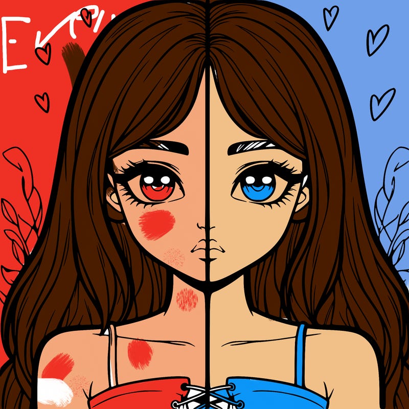 realistic girl split