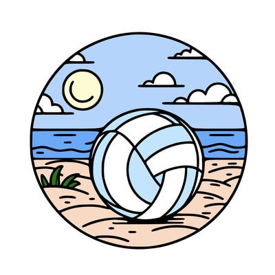 volleyball on a beach