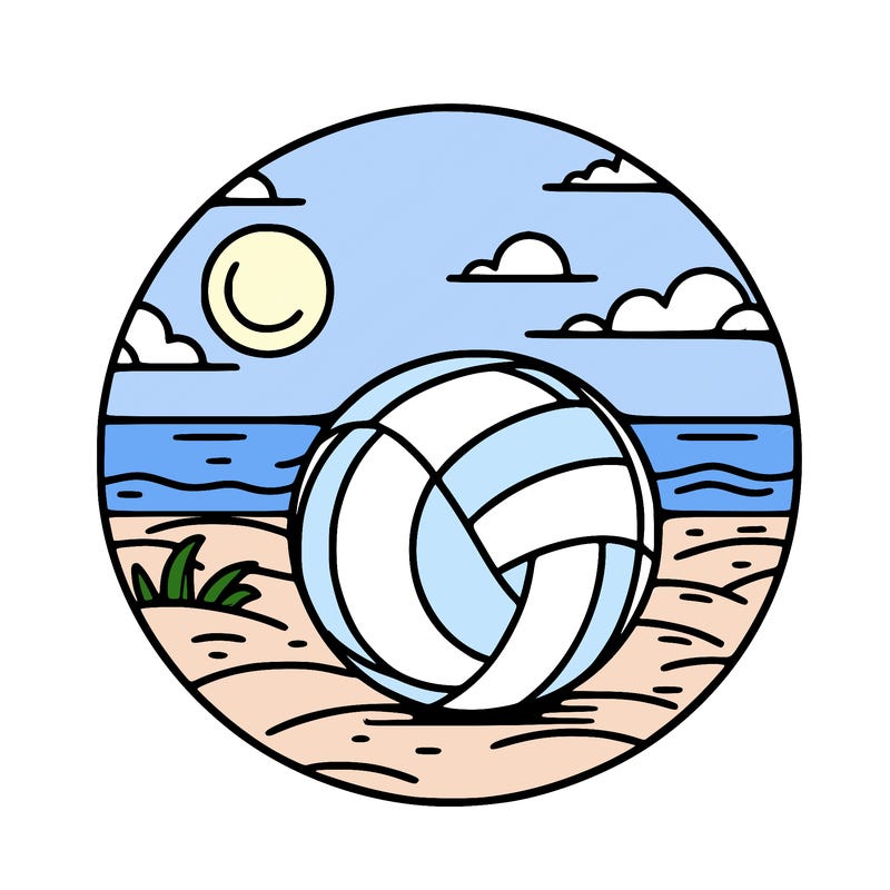 volleyball on a beach