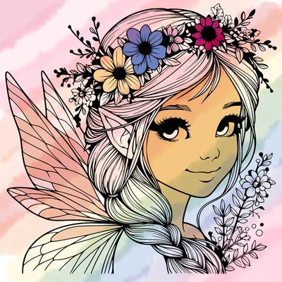 beautiful realistic fairy portrait