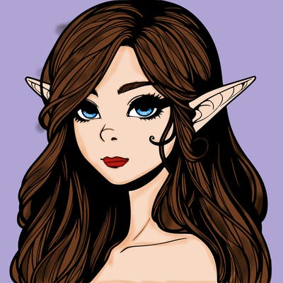 elf girl realistic dark fantasy