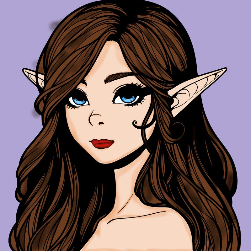 elf girl realistic dark fantasy