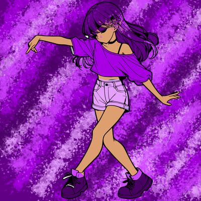 realistic girl danceing