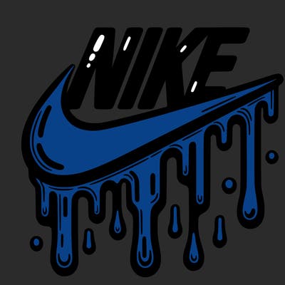 dripping nike logo