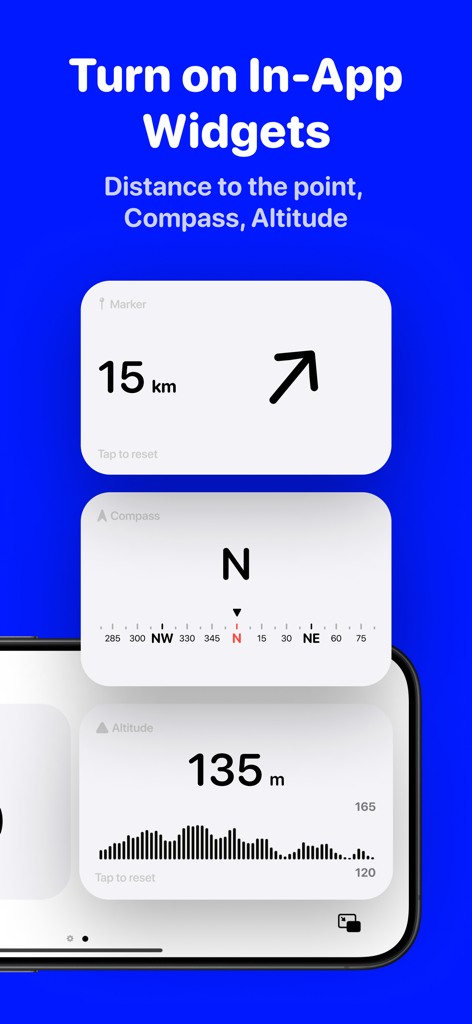 Simple Speedometer Pro - In-app widgets for distance compass and altitude in Simple Speedometer Pro