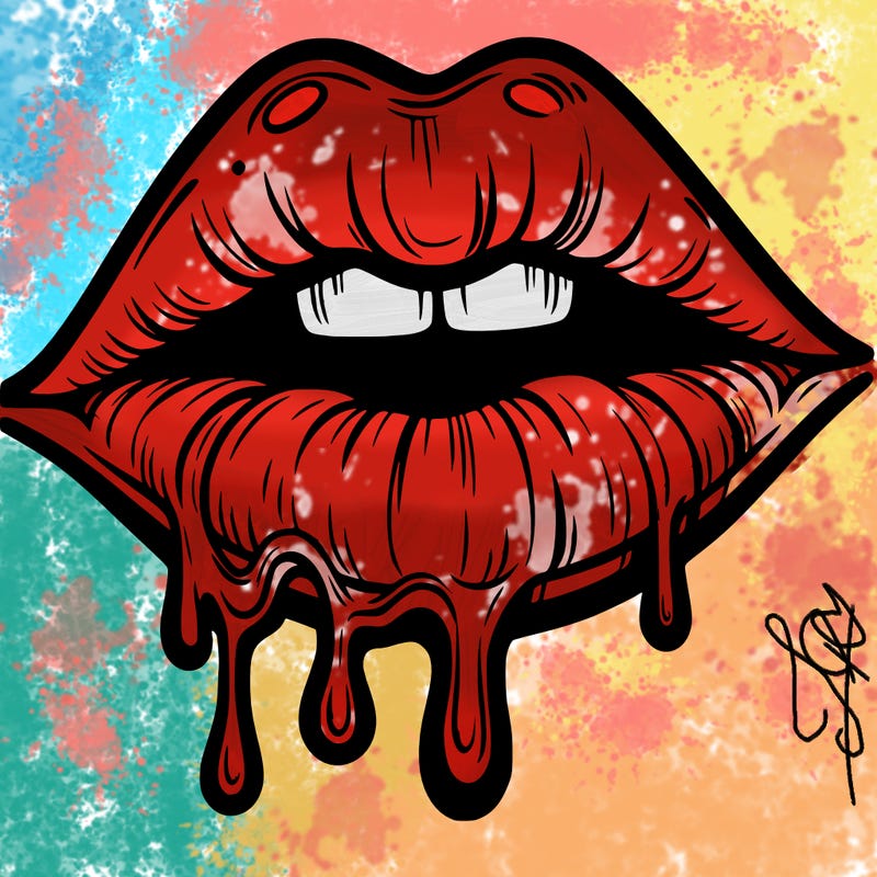 lips that look realistic and drip