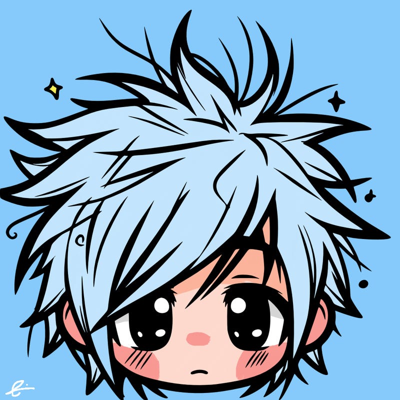 messy hair sharp eyes