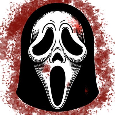 detailed ghostface mask