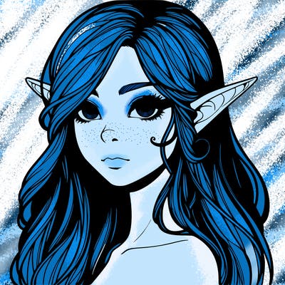 elf girl realistic dark fantasy