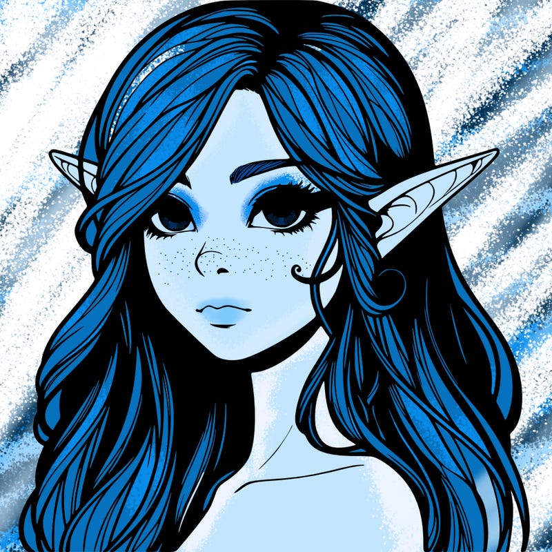 elf girl realistic dark fantasy