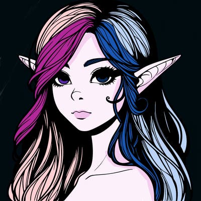 elf girl realistic dark fantasy