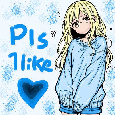 manga teen girl  in a sweater and baggy pants