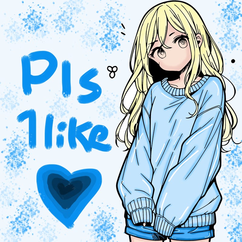 manga teen girl  in a sweater and baggy pants