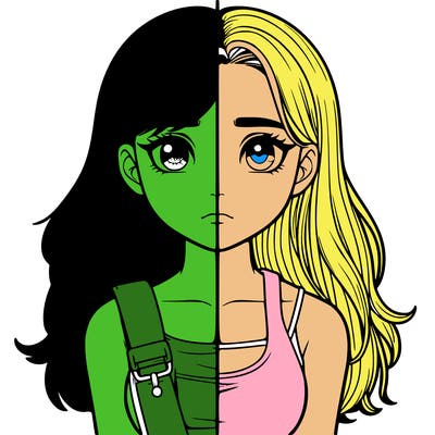 realistic girl split