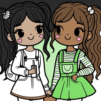 two girl best friends