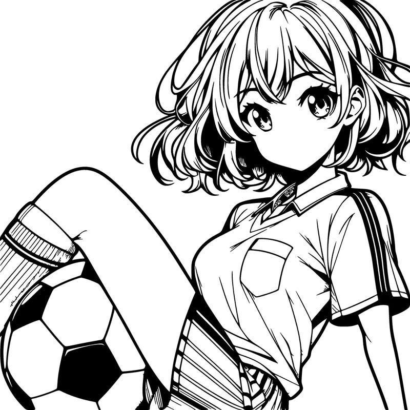 hot anime soccer girl