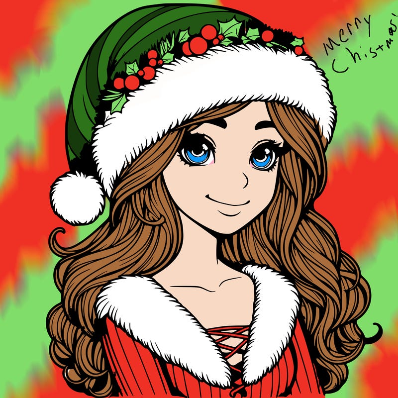 realistic christmas  girl