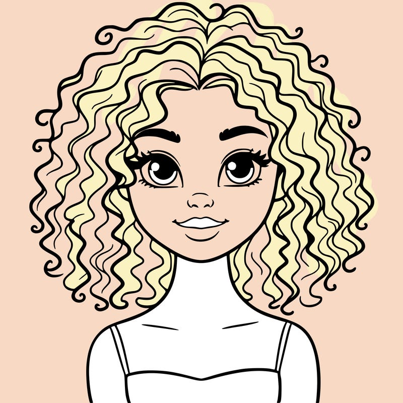 woman with curly hair