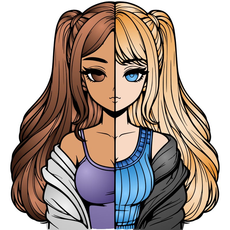 realistic girl split