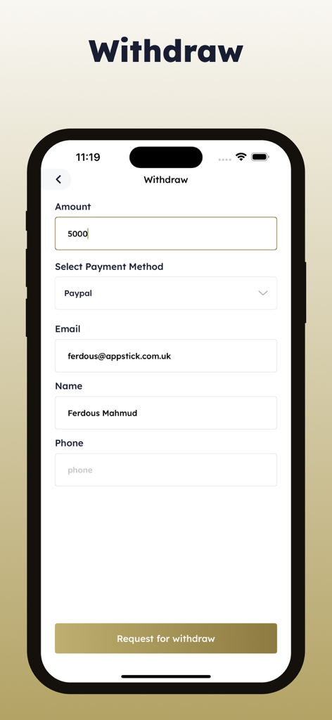 Msar Captain | كابتن مسار - Msar Captain driver withdrawal request interface