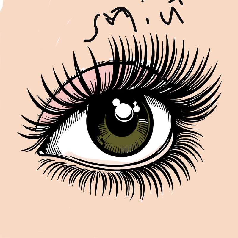 realistic eye long eylashes