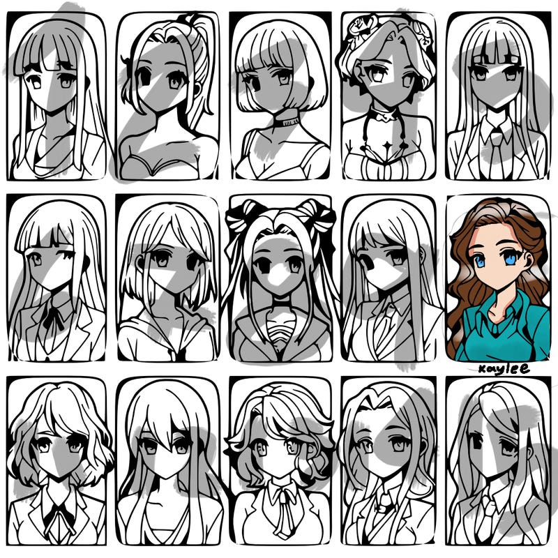 girls that look diffrent anime