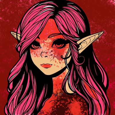 elf girl realistic dark fantasy