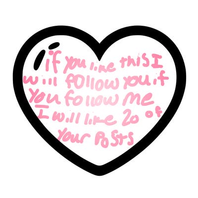 a blank heart