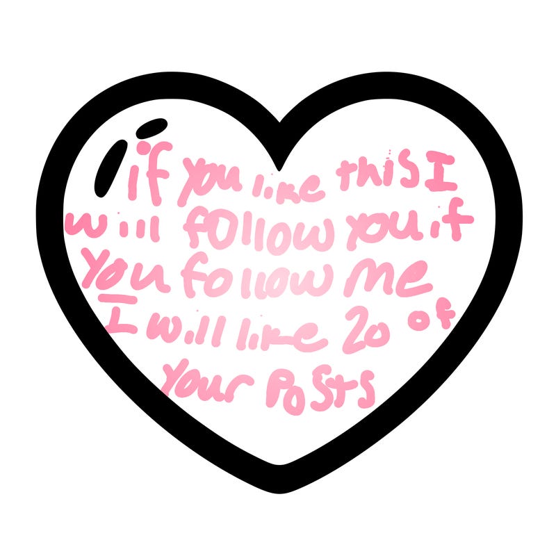 a blank heart