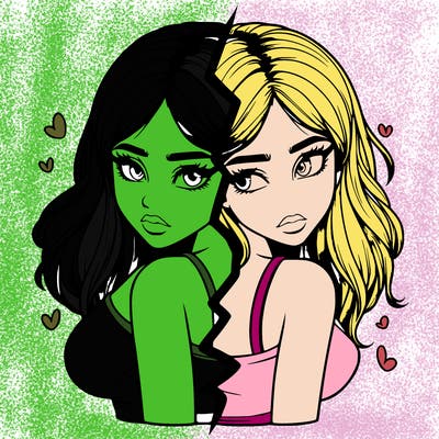 realistic girl split