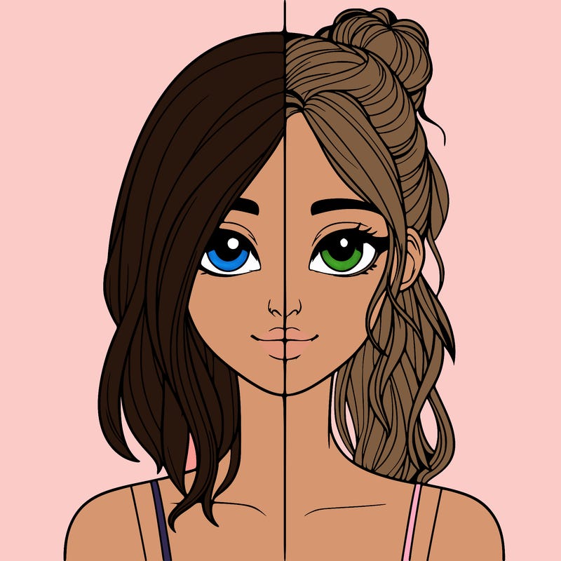 realistic girl split