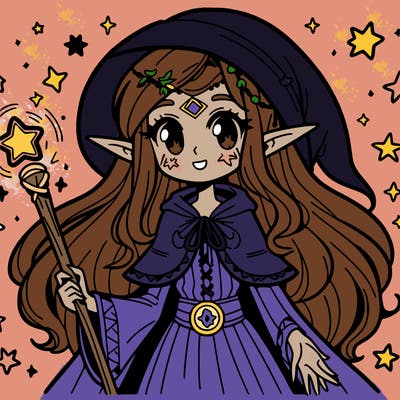 girl elf mage