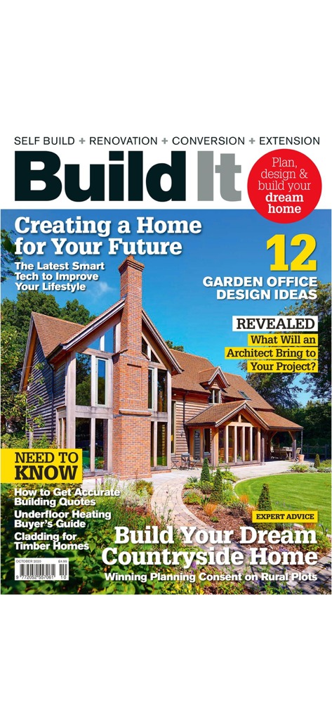 Build It Magazine - Build It Magazine cover featuring a modern countryside home and renovation tips