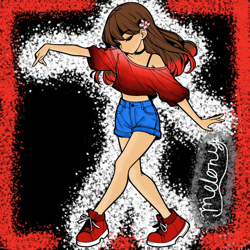 realistic girl danceing