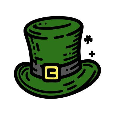 st patrick hat with thin lines