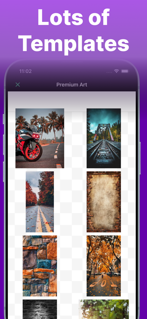 Write on Photosアプリのプレミアム背景アートとテンプレートのコレクション。